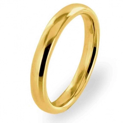 Alliance Jonc Parisien  Prestige en or jaune large de 3 mm