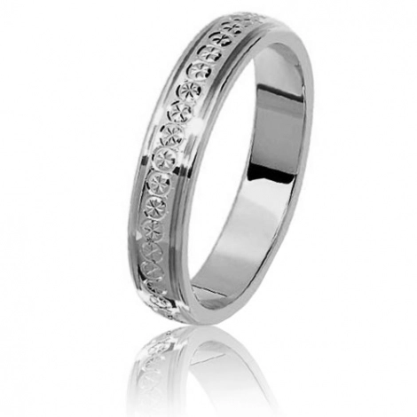 Alliance Mayotte en platine large de  3.8 mm