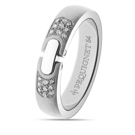 Alliance Pequignet Acier & 18 Diamants 4.5 mm