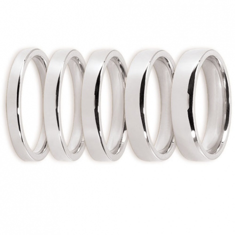 Alliance Superbe en platine large de 4mm