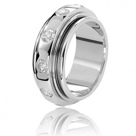 Alliance tournante Hydra serti de diamants 1.5ct