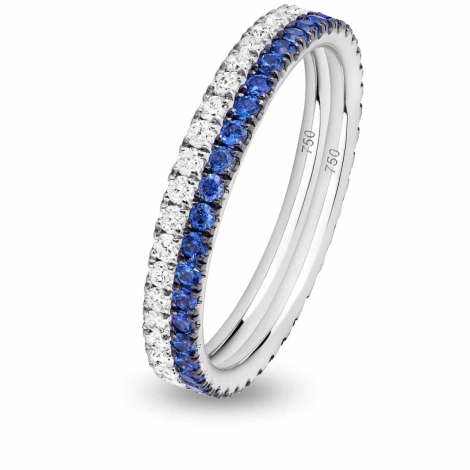 Alliances diamants et saphirs verifine � combiner