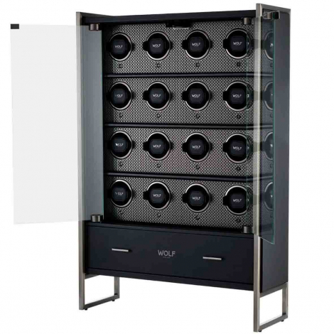Armoire Remontoir Montre AXIS 16 Piece Watch Winder Cabinet - Gris Noir