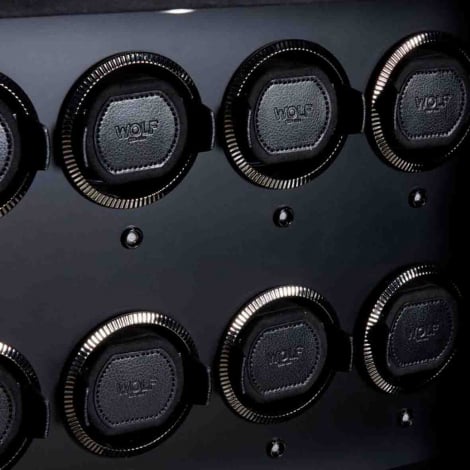 Armoire Remontoir Montre CLASSIC 12 Piece Watch Winder Cabinet- Noir 