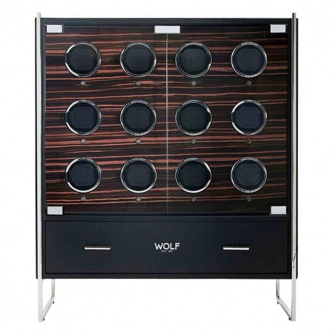 Armoire Remontoir Montre ROADSTER  Watch Winder Cabinet 12 Piece - Noir 