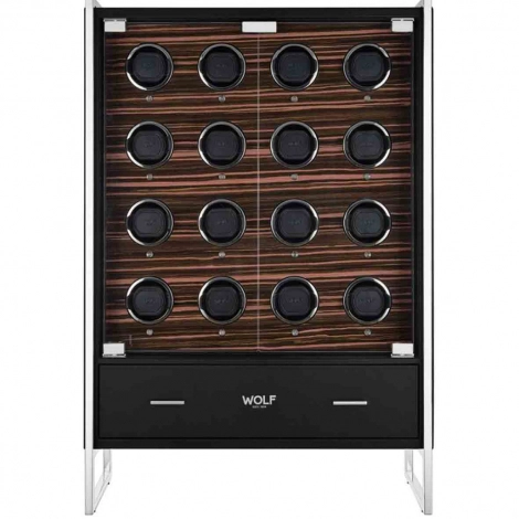 Armoire Remontoir Montre ROADSTER 16 Piece Watch Winder Cabinet - Noir 