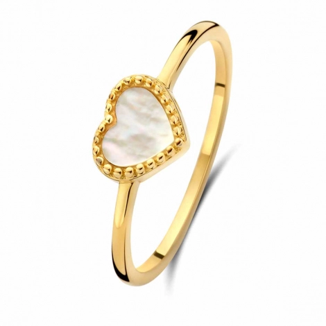  Bague argent - plaqu or et Nacre - Naiomy