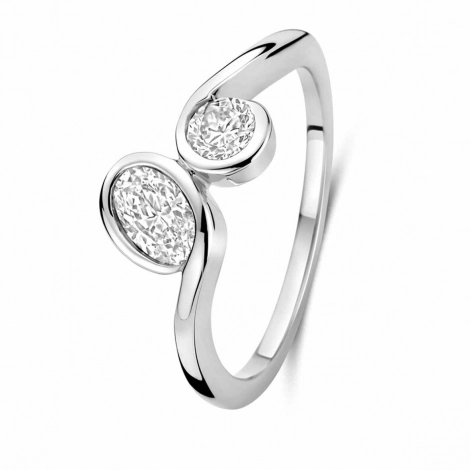 Bague argent sertie d'oxydes - Naiomy