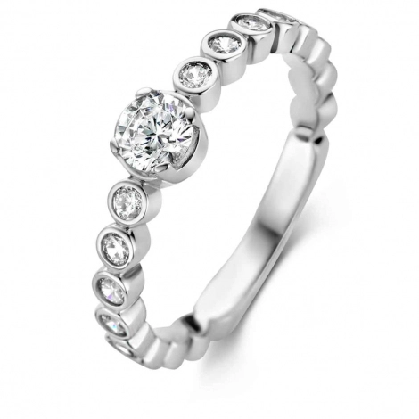 Bague Argent sertie de zirconium - Naiomy