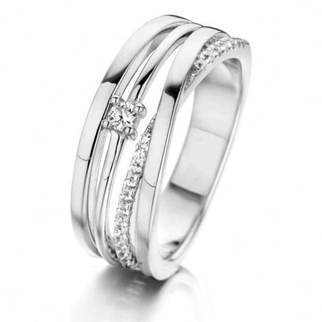 Bague Argent sertie de Zirconium - Naiomy