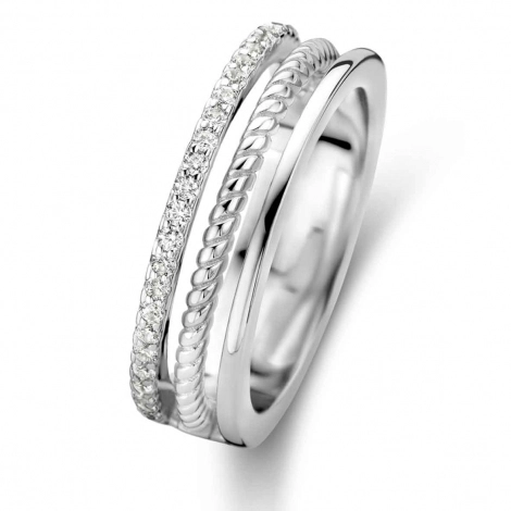 Bague Argent sertie de zirconium - Naiomy