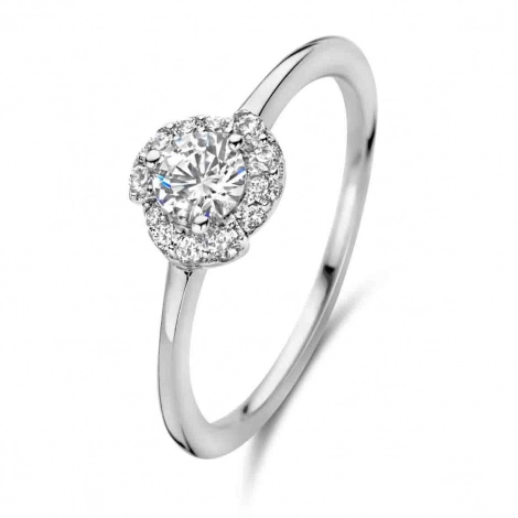 Bague argent sertie de zirconium - Naiomy 