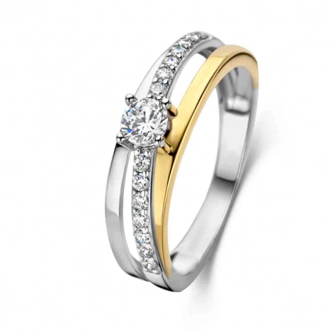 Bague argent sertie de zirconium - Naiomy 