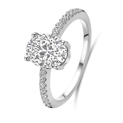 Bague argent sertie de Zirconium  - Naiomy Silver