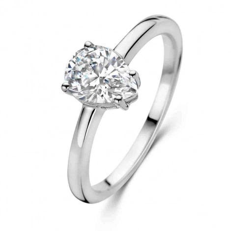 Bague argent sertie de Zirconium - Naiomy 