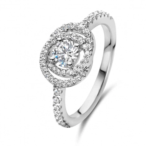 Bague argent sertie de zirconium - Naiomy 
