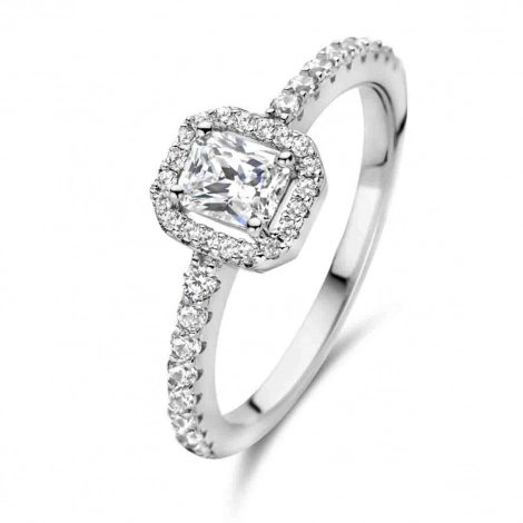 Bague argent sertie de zirconium - Naiomy 
