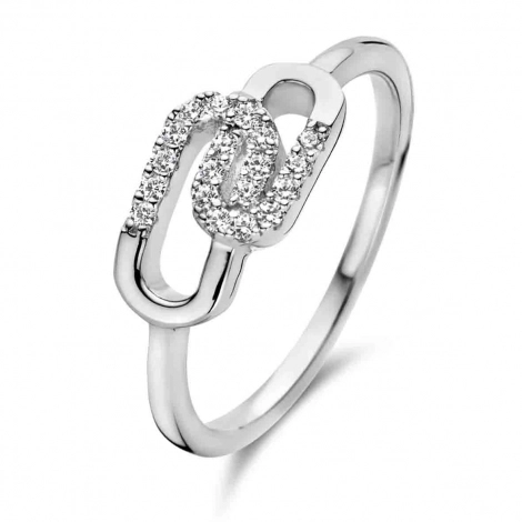 Bague argent sertie oxyde de zirconium - Naiomy 