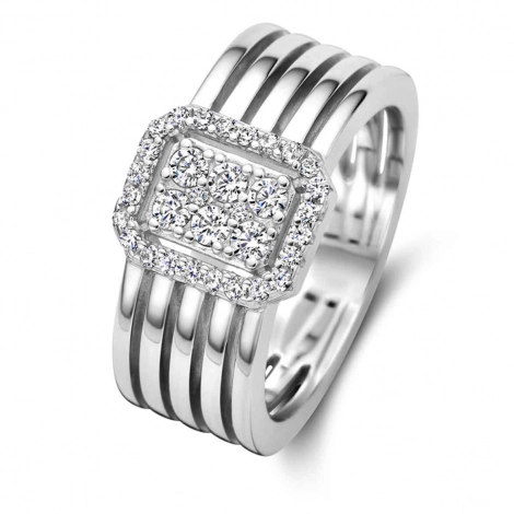 Bague Argent Zirconium - Naiomy Silver
