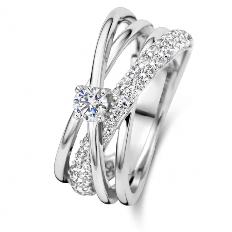 Bague Argent Zirconium - Naiomy Silver