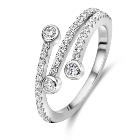 Bague Argent Zirconium - Naiomy Silver