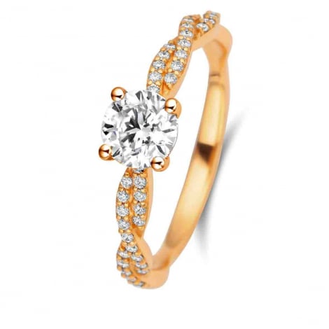 Bague Bague Solitaire Twist 0.70 ct-Diamant de Laboratoire