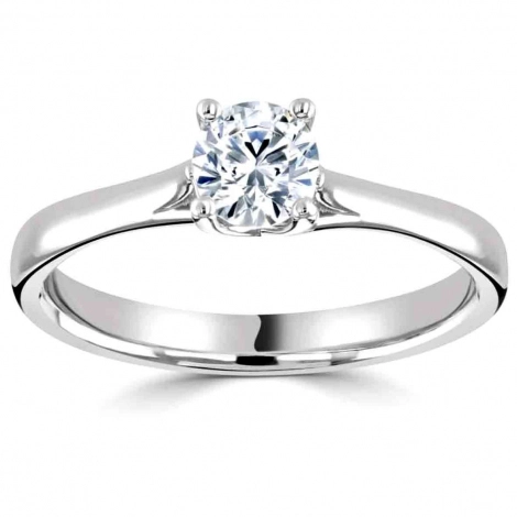 Bague de fianailles - diamant de laboratoire