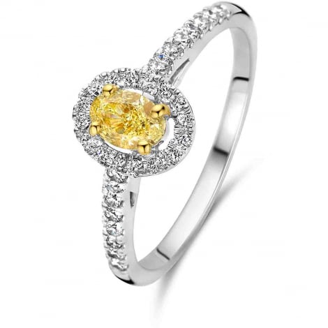 Bague Diamant Jaune  combiner