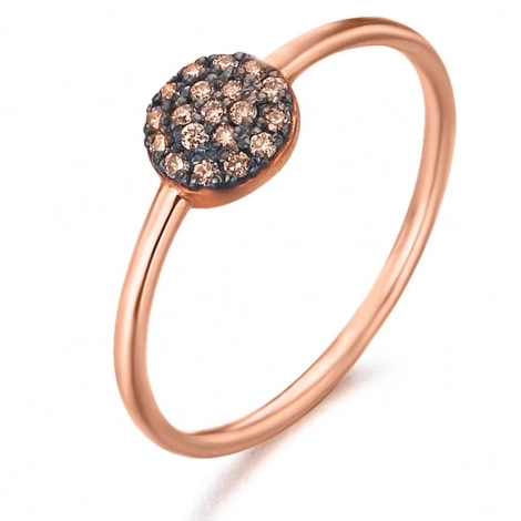 Bague diamants Brun 0.09 ct