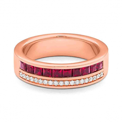 Bague Diamants et Rubis