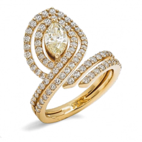 Bague Diamants Jaune