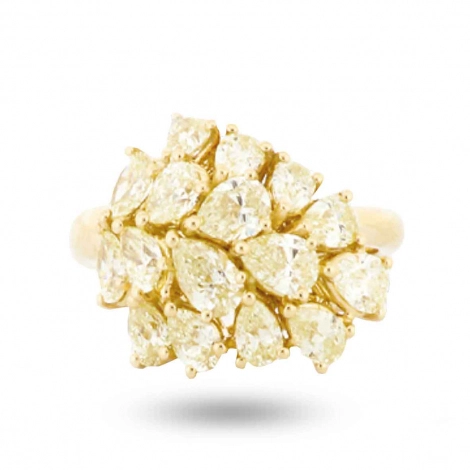 Bague Diamants Jaune
