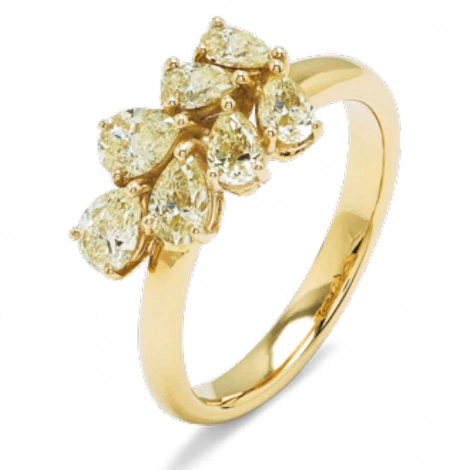 Bague Diamants Jaune