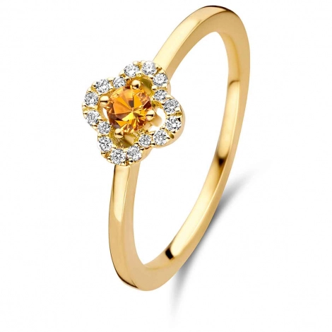 Bague Diamants Saphir Orange One More