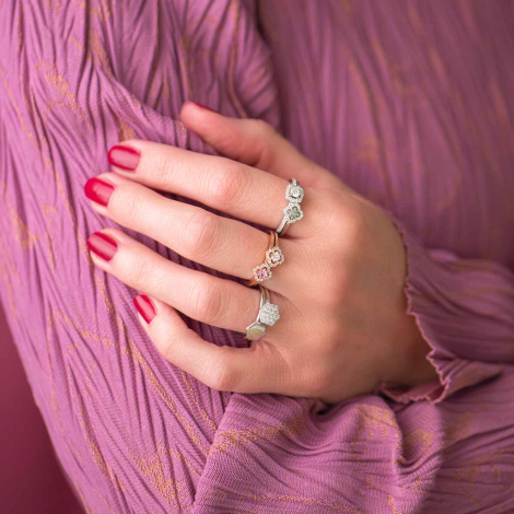 Bague Diamants Saphir Rose One More