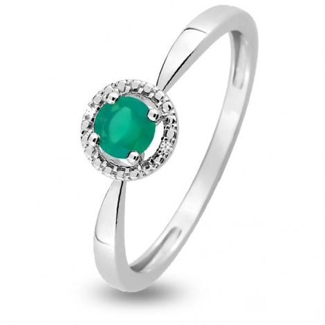 Bague oxyde et Emeraude