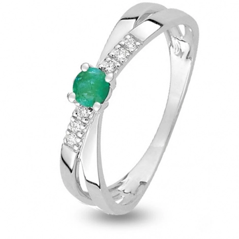 Bague oxyde et Emeraude