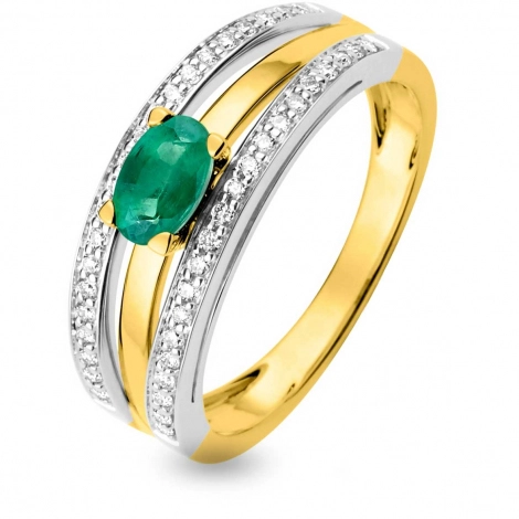Bague Emeraude et diamants
