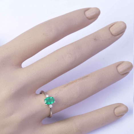 Bague Emeraude et Diamants