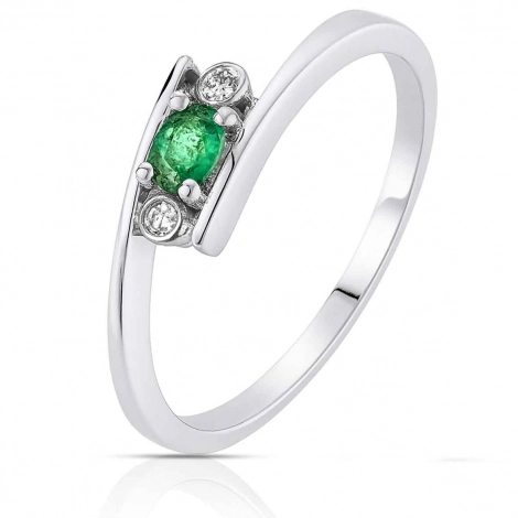 Bague Emeraude et Diamants