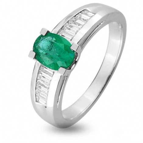 Bague Emeraude et Diamants