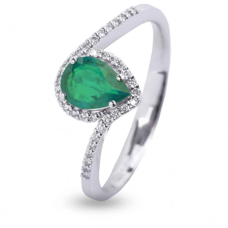 Bague Emeraude et Diamants