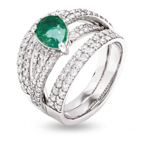 Bague Emeraude et Diamants