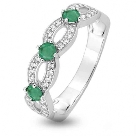 Bague Emeraude et Diamants