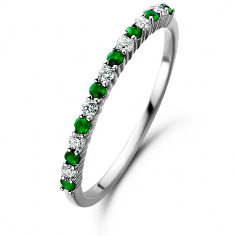 Bague Emeraude et Diamants