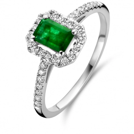 Bague Emeraude et Diamants