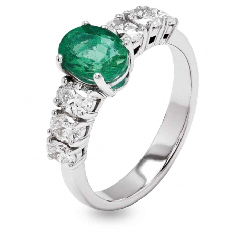 Bague Emeraude et Diamants