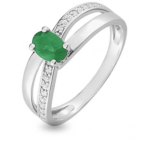 Bague Emeraude et Diamants