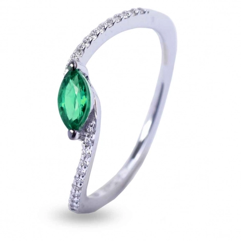 Bague Emeraude et Diamants