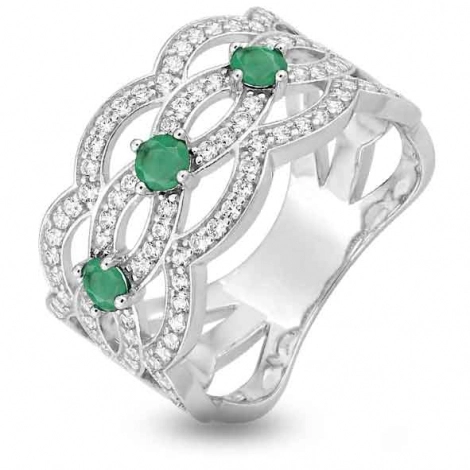 Bague Emeraude et Diamants